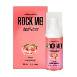Рідкий вібратор Nuei Rock Me! Полуниця (20 мл): Їстівний, для орального сексу та інтенсивної стимуляції