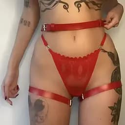 Пояс портупея жіноча червона. Гартери на стегна БДСМ бондаж жіночі портупеї інтимні товари XS/L