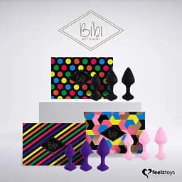 Набір силіконових анальних корків FeelzToys Bibi Butt Plug Set 3 шт. Black - мініатюра 6