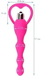 Анальная пробка I’MCUM HeartBeads Силиконовая 10 режимов вибрации Фиолетовая (IM-KGS216)