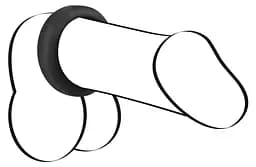 Ерекційне кільце Black Velvets Cock Ring 3.8 см чорний - мініатюра 12