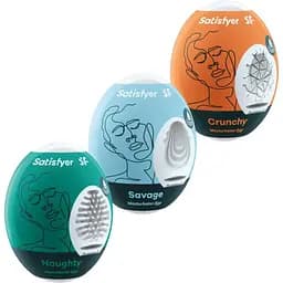 Набор мастурбаторов Satisfyer Masturbator Egg Set 3 шт. белый