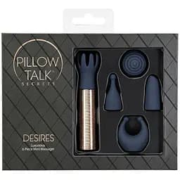 Вібромасажер Pillow Talk Secrets Desires 6-Piece Mini Massager Set Navy