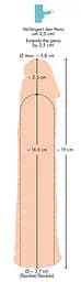 Насадка на пеніс You2Toys Orion Silicone Extension 19 см тілесний - мініатюра 7