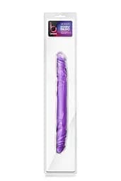 Двосторонній фалоімітатор B Yours 14 Inch Double Dildo 35 см фіолетовий - мініатюра 2