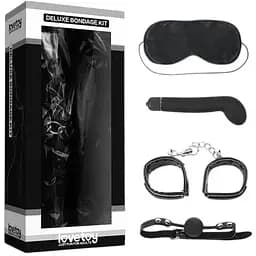 BDSM набір Lovetoy Deluxe Bondage Kit 4 шт. чорний