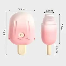 Вакуумний кліторальний вібростимулятор Ice Lolly у формі морозива Невеликий компактний розмір — вуманайзер на 10 режимів - мініатюра 4