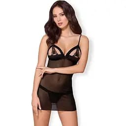 Комплект белья Obsessive 865-CHE-1 L/XL черный