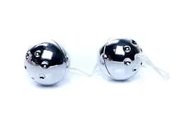 Вагінальні кульки Duo-Balls Silver, 21 см, сріблястий - мініатюра 3