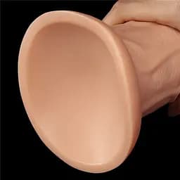 Реалістичний фалоімітатор King-Sized Curved Dildo тілесний - мініатюра 2