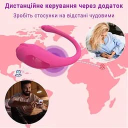 Силіконовий смарт-вібратор-міні-масажер точки G та клітора керування додатком для жінок рожевий - мініатюра 3