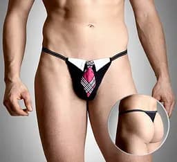 Чоловічі стрінги з краваткою Mens thongs 4491 Soft Line аксесуар для палких і незабутніх SoftLine 5591449110; 89-5591449110 24267 - мініатюра 2