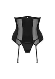Комплект корсет та стрінги Obsessive Chic Amoria M/L чорний - мініатюра 5