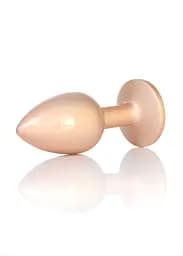 Анальна металева пробка Plug-Jewellery Pearl Gold PLUG- Clear S Boss Series 64-00129 100343 - мініатюра 3