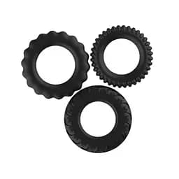 Ерекційні кільця Baile Titan Cock Ring Set 3 шт. чорний - мініатюра 4