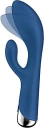 Вібратор-кролик Satisfyer Spinning Rabbit 1 20 см синій - мініатюра 2