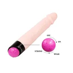 Реалістичний вібратор Colorful Sex Experience тілесний 24 см - мініатюра 5