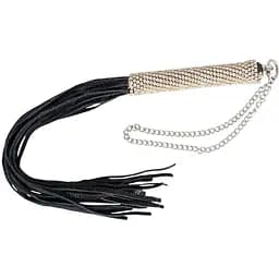 Флогер Bad Kitty Mini Whip Rhinestones 40 см чорний