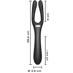Гнучкий універсальний вібратор Dorcel Infinite Joy 28.2 см чорний - мініатюра 5