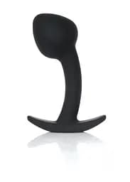 Анальна пробка - Silicone Black Curved Plug M - мініатюра 8