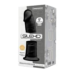 Фалоімітатор Silexd Premium Silicone Dildo Model 2 Size 9 25 см чорний - мініатюра 3