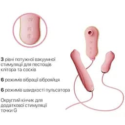 Набір 3в1 Zalo - Unicorn Set Pink: віброяйце, пульсатор, вакуумний стимулятор - мініатюра 7