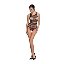 Бодістокінг з доступом Passion BS086 black вертикальна сітка виріз на спинці One size - мініатюра 3