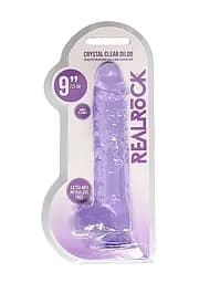 Фалоімітатор - Realrock Dildo 9" Purple - мініатюра 8
