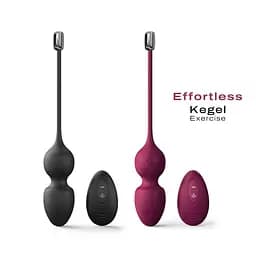 Вагінальні кульки Dorcel Love Balls Black, вібрації і рухи внутрішньої кульки, пульт ДУ - мініатюра 7