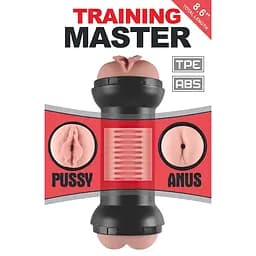 Подвійний мастурбатор Lovetoy Traning Master Double Side Stroker тілесний - мініатюра 8
