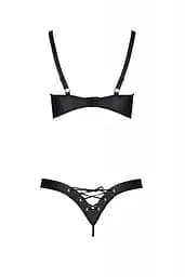 Комплект з екошкіри Passion Celine Bikini black 4XL/5XL - мініатюра 4
