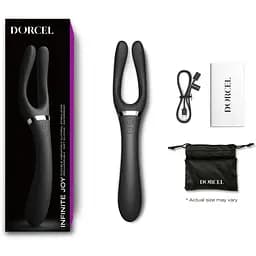Вібратор-стимулятор Dorcel Infinite Joy Black багатофункціональний унісекс - мініатюра 6