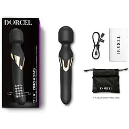 Вібромасажер 2 в 1 Dorcel Dual Orgasms Gold класичний масажер та вібратор із перловим масажем - мініатюра 4