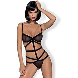 Еротичний боді Obsessive Bondy S/M чорний