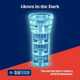 Мастурбатор Blush Rize - Luz Glow in The Dark Masturbator - Clear - мініатюра 4