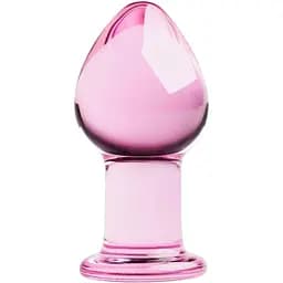Розовая анальная пробка Gildo Pink Glass Buttplug стекло No. 27