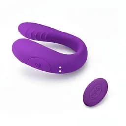Парний вібратор із вакуумною стимуляцією та пультом керування 10 режимів Фіолетовий