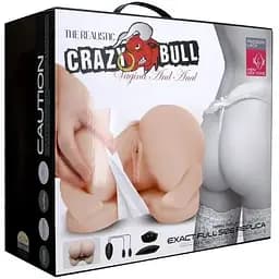 Мастурбатор з подвійною вібрацією і двома входами Crazy Bull BM-009115Z-1, Телесный - мініатюра 11