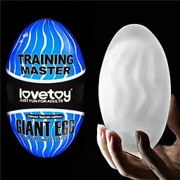 Мастурбатор Training Master Giant Egg блакитний - мініатюра 2