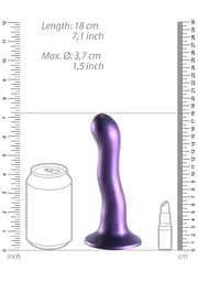 Фалоімітатор Ouch! Curvy G-Spot Dildo 7'' 17 cm (фіолетовий) - мініатюра 4
