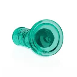 Фалоімітатор RealRock Crystal Clear Realistic Dildo 6'' 14.5 см зелений - мініатюра 4