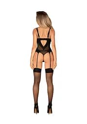 Сексуальні панчохи Obsessive S823 S/M/L чорний - мініатюра 5