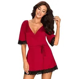 Пеньюар Obsessive Sensuelia S/M червоний