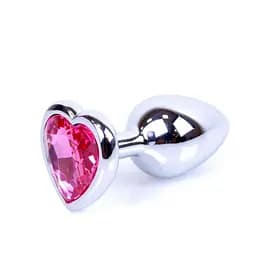 Анальна пробка Jewellery Silver Heart Plug сріблястого кольору