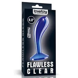 Анальна пробка - Flawless Clear Prostate Plug 6" Blue - мініатюра 1