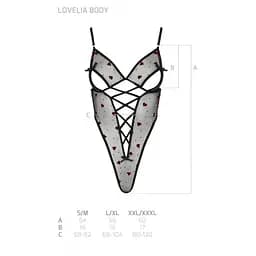 Еротичний боді з малюнком Passion LOVELIA Body black L/XL - мініатюра 7