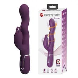 Вібратор-кролик Pretty Love Laursen 24.9 см (фіолетовий) - мініатюра 11