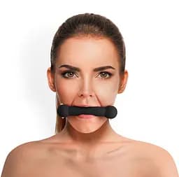 Кляп Палиця, натуральна шкіра, силікон та Art of Sex - Gag Stick Silicon, Чорний Art of Sex SO6705 95122 - мініатюра 5