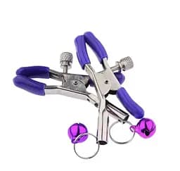 Зажимы для сосков с колокольчиком качественная игрушка Фиолетовый K0217-1