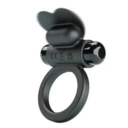 Віброкільце Pretty Love Vibrant Penis Ring Debonaire 8.5 см чорний - мініатюра 3